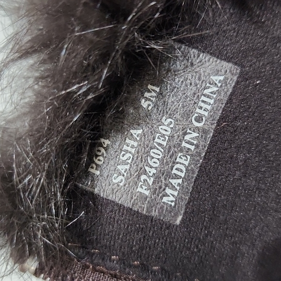 COACH SASHA Fur Quilted Multi-color Zippered Boots 5M - Picture 9 of 9